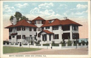 Green Cove Springs Florida FL Hoyt Residence Red Roof 1900s-20s Vintage Postcard