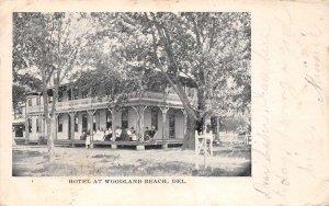 Woodland Beach Delaware Hotel at Woodland Beach Undivided Back Vintage PC U2090