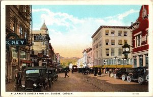 Willamette Street from 8th, Eugene Oregon Vintage Postcard L45