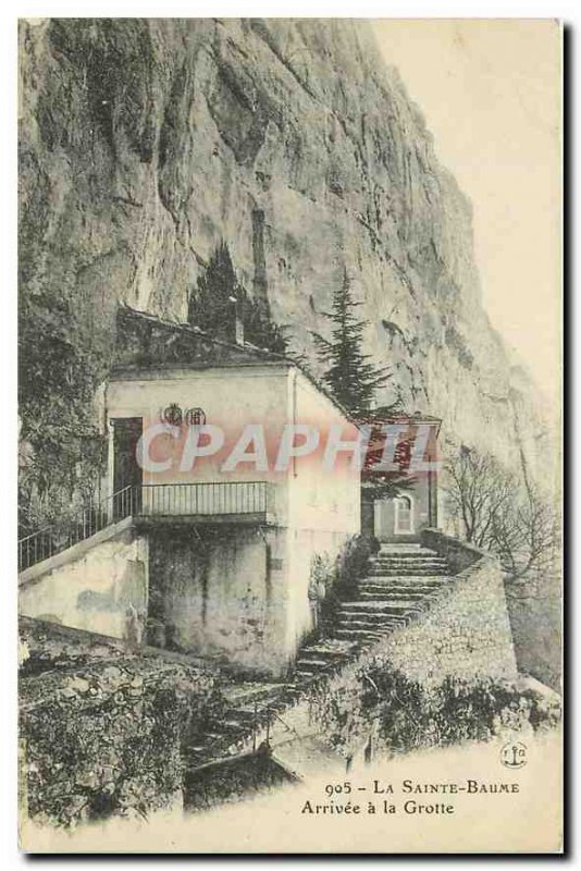 Old Postcard La Sainte Baume Arrive in the Cave