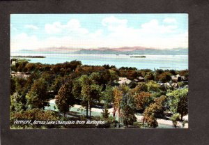 VT View from Burlington Vermont across Lake Champlain Postcard UDB