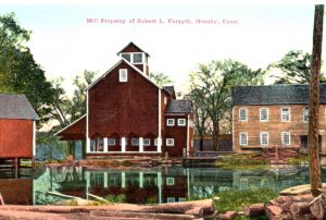 Granby Connecticut Postcard Vintage Forsyth Mill Property