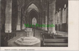 Warwickshire Postcard - Coventry Trinity Church Interior  RS33279