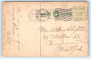 Plainfield NJ Front Street Birds Eye View Postcard