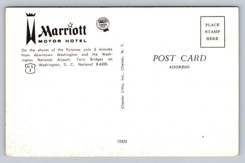Marriott Hotel   Washington  DC   Postcard