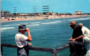 Florida Daytona Beach Looking North From Ocean Pier 1964