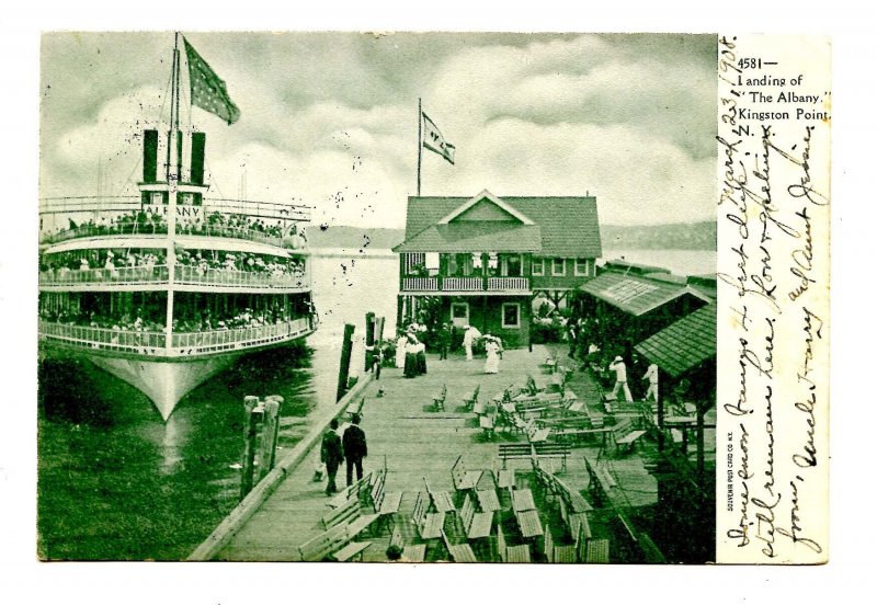 NY - Kingston Point. Landing of The Albany