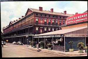 Vintage Postcard 1955 Pontalba Apartments & Cafe du Monde, New Orleans, LA