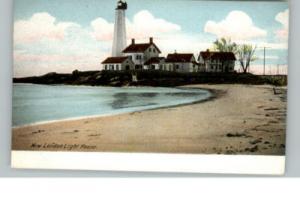New London CT Lighthouse c1910 Postcard