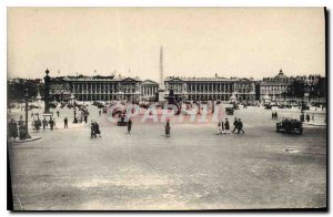 Old Postcard Paris Panorama Place de la Concorde and the Madeleine Obelisk