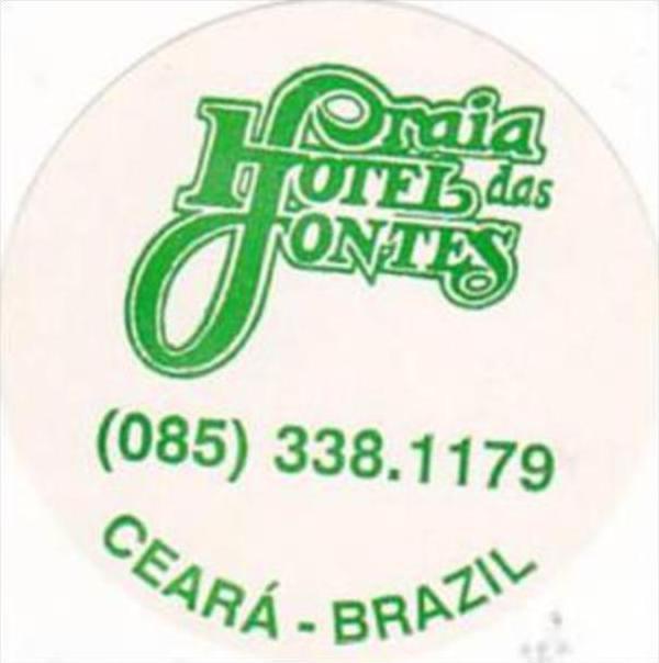 BRASIL CEARA PRAIA HOTEL FONTES VINTAGE LUGGAGE LABEL