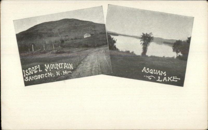 Asquam Lake & Sandwich NH Israel Mtn c1905 Postcard