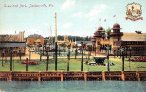 Jacksonville Florida Dixieland Park View from Water Vintage Postcard AA110441