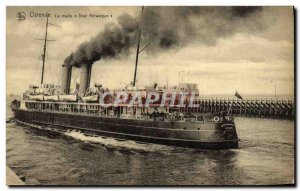 Old Postcard Ostend Gladstone Stad Antwerpen Boat