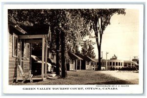 1950 Green Valley Tourist Court J.J. Klawe Ottawa Canada RPPC Photo Postcard