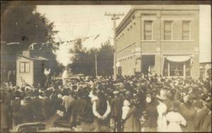 Waterville MN Fair Security Bank Street Performer c1915 Real Photo Postcard