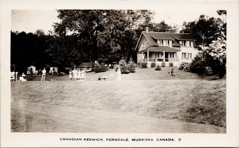 Canadian Keswick Ferndale Muskoka Ontario ON Arthur Lane Real Photo Postcard E44