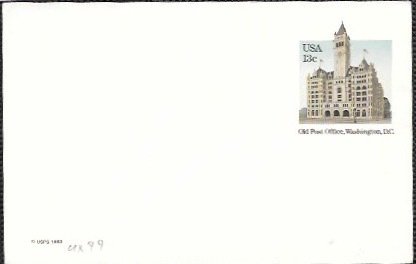 US UX99 Mint. Old Post Office, Washington, D.C.