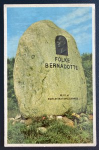 Mint Denmark Color Picture Postcard Folke Bernadotte Stone