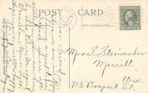Happiness in Ripon Wisconsin~Bluebirds Sing Song~1919 Pennant Postcard 