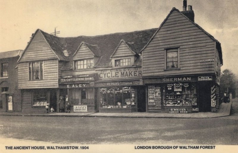 Bicycle Maker in Walthamstow Ancient House Postcard