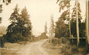 C-1910 Chimacum Washington Rural Road Jefferson County RPPC real photo 2147