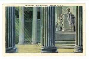 DC - Washington. Lincoln Memorial Interior & Statue