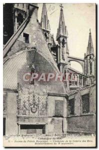 Old Postcard Campaign 1914 Ruins of the Episcopal Palace of the Fireplace Gal...