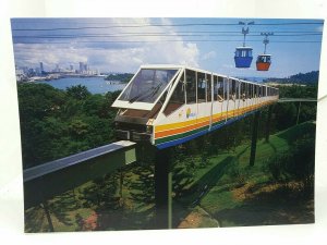 Sentosa Island Singapore Cable and Monorail Car Postcard