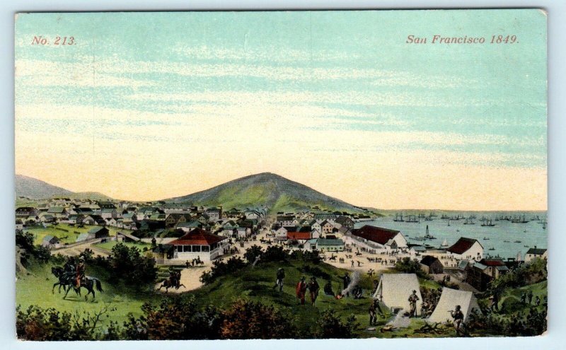 SAN FRANCISCO, CA California ~ View as it LOOKED IN 1849 ~  c1910s Postcard