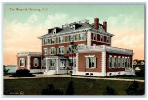 c1910 Entrance View of The Hospital Ossining New York NY Antique Postcard 