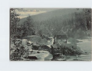 Postcard Parti fra Vossestrandselven Vossestrand Norway