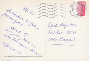 Santa Claus Coca Cola poster Advertising Postcard