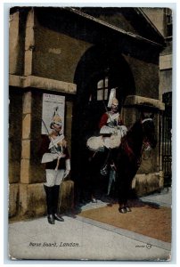 c1910 Entrance to St. James Park Horse Guard White Hall London England Postcard