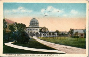 Vtg 1910s Union College Campus Schenectady New York NY Postcard