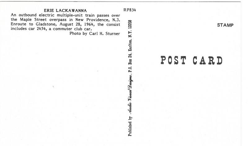 Erie Lackawanna Electric Train Maple St Overpass 1964 NJ