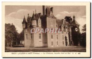 Old Postcard Saint Julien L & # 39Ars Chateau facades South and East