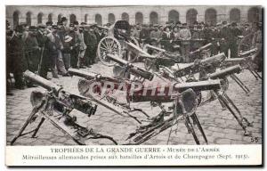 Old Postcard Trophees Of The Great War Museum From & # 39Armee German machine...