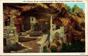 Vtg 1930s Balcony House Mesa Verde National Park Colorado CO Postcard