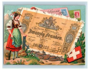 1870s-80s Victorian Trade Cards Featuring Bank Notes Countries Lot Of 8 P212