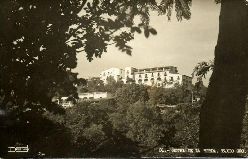 mexico, TAXCO, Gro., Hotel de la Borda (1950s) RPPC