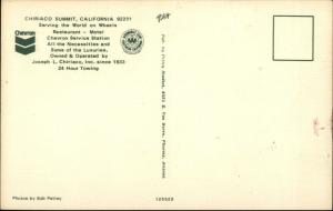 Chiriaco Summit CA Standard Chevron Gas Station Postcard 