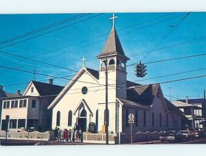 Unused Pre-1980 CHURCH SCENE Ocean City Maryland MD G3393