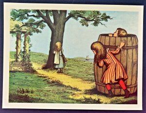 Vintage Merrimack Publ. Corp. Hiding Kids Artwork Large Postcard 8 x 6 SKU B8