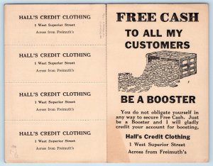 Chicago Illinois IL Postcard Hall's Credit Clothing Advertising Unposted Vintage