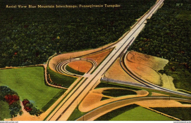 Pennsylvania Turnpike Aerial View Blue Mountain Interchange