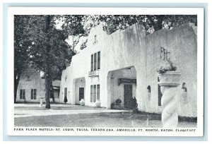 c1940s Park Plaza Motels. St. Louis Tulsa Texarkana Amarillo Ft. Worth Postcard