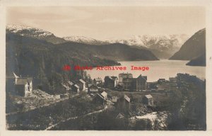 Norway, Ulvik, RPPC, City Scene, Aerial View, Photo