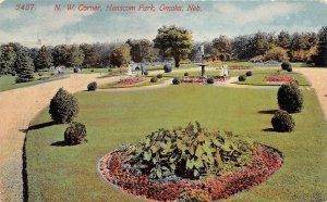 Omaha Nebraska c1910 Postcard N.W. Corner Hanscom park