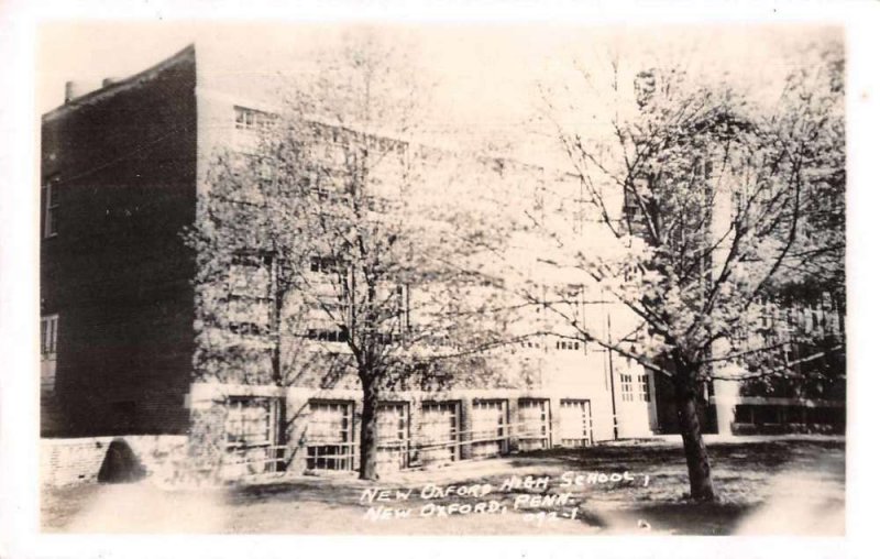 New Oxford Pennsylvania High School Real Photo Vintage Postcard AA9238